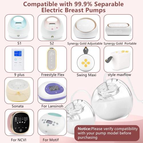 2 Pack CaraCups Wearable Milk Collection Sets and 10pcs Flange Inserts 13/15/17/19/21 * 2pc for Spectra S1 S2 9 Plus and SG, Fit for Spectra/Medela/Lansinoh 24mm Wearable Breast Pump Collection Cup