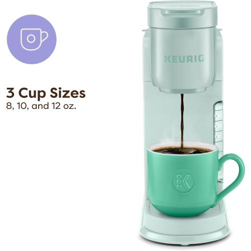Keurig K-Express Single Serve K-Cup Pod Coffee Maker, 3 Brew Sizes, Strong Button Feature, 42oz Removable Reservoir, Mint