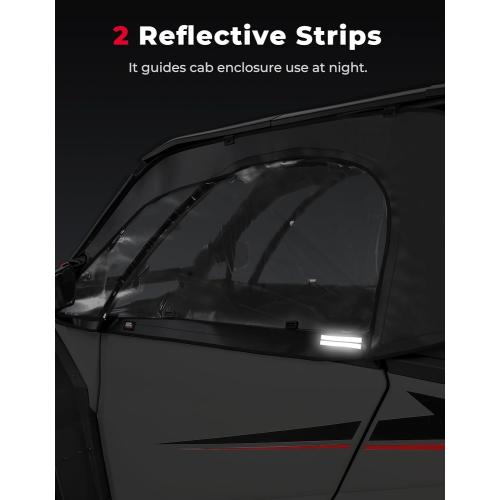 KEMIMOTO 2024 2025 2026 XP 1000 Soft Cab Enclosure with YKK Zipper Compatible with Polaris RZR XP 1000 2 2024 2025  Side Upper Door Window Water-resistant Cab Enclosure Upper Windshield Accessories