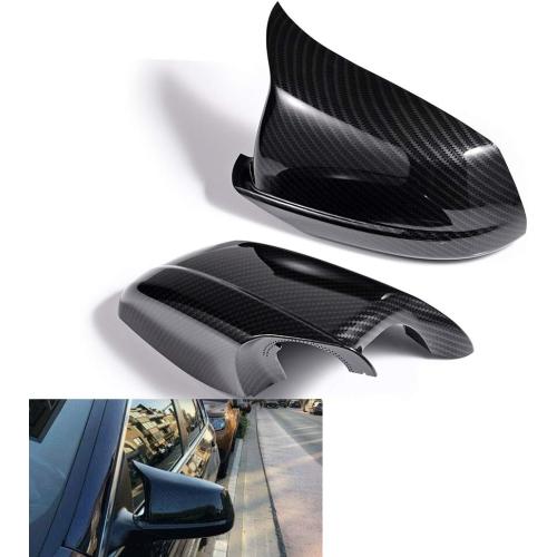 Astra Depot 2X Door Wing Rearview Side Mirror Cover Cap Compatible with 2011-2013 BMW F10 5-Series Sedan Pre-LCI (Carbon Fiber)