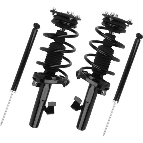 KUSATEC Front Rear 172264 172263 343412x2 4pcs Complete Struts Shock Absorber fit for 2004-2009 Mazda 3, 2006-2010 Mazda 5, Struts with Coil Spring Assemblies