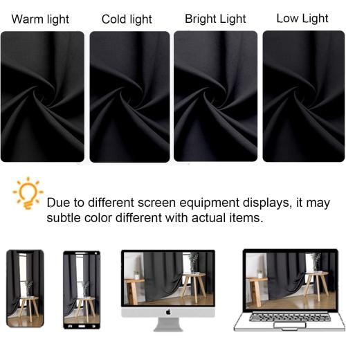 Gwine Black Valance for Windows, Small Blackout Valance Kitchen Curtains for Bathroom Basement, Modern Rod Pocket Thermal Insulated Window Treatment, 60 Wx14 L, 1 Piece