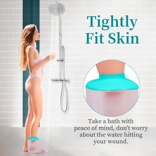 Cast Covers for Shower Foot Soft Green Adult, Waterproof Cast Cover/Bag, Cast Protector for Shower Arm Post Surgery, Shower Sleeve for Arm Cast Showering/Swimming