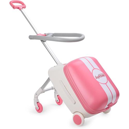 Kids Ride-on Luggage with Spinner Wheels Suitcase, Kid's Ride-On Suitcase Help Your Child Relax, Carry On Trolley Luggage (lightpink)