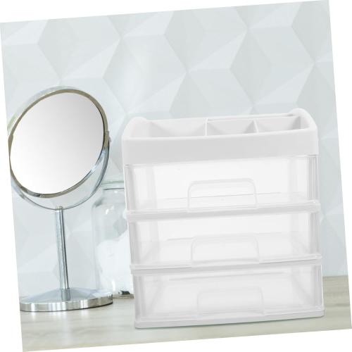 Desktop Storage Box Organizer Multi Transparent Drawer for Makeup Sundries and Office Supplies Space-saving Design for Home Dorm and Classroom Use