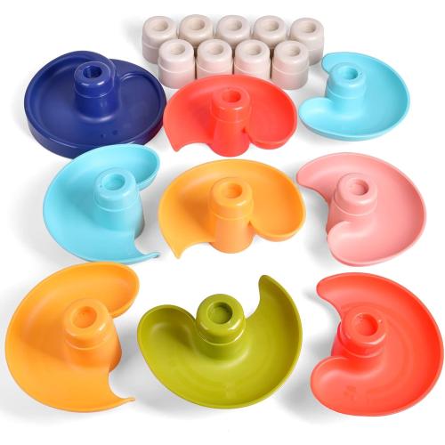 FUN LITTLE TOYS Ball Drop Toys for Toddler 1-3, 9 Layer Roll Swirling Ball Tower with 3 Balls, Ball Run Ramp for Baby Learning Development Educational Activities Toy Birthday Gift