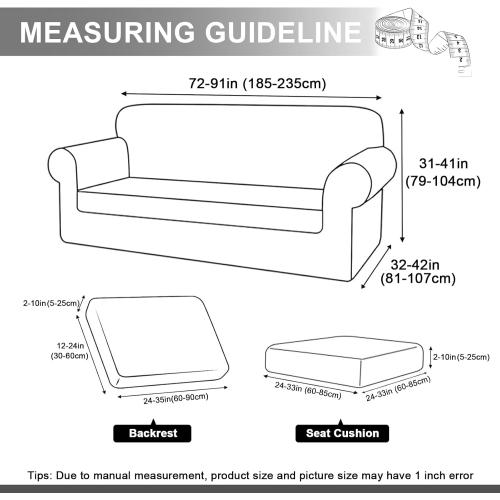 UNBBRRL 7 Piece Couch Covers for Sofa, Replacement Ektorp Sofa Cover 3 Seat with 1 Main Cover / 3 Seat Cushion Covers / 3 Backrest Covers, Velvet Settee Cover 3 Seater (Sapphire Blue)