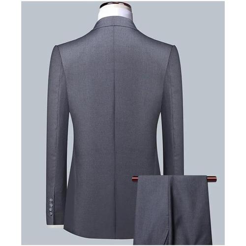 Size XL.  ..Men's Versatile Three-Piece Suit Set Jacket Vest Trousers Large Size Solid Shawl Lapel Blazer High Elasticity Outfit