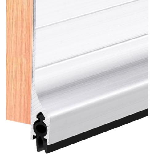 Door Metal Draft Stopper 28 inches Aluminum Mouse Blocker with Rubber Sweep Seal for Stop Under Doors Drafty Cover 2-3/8 inch Gap, 3-3/8x28 Silver