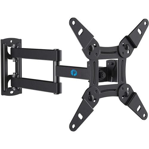 Pipishell Full Motion TV Wall Mount for Echo Show 21/15 and 13-42 Inch Flat Curved Screen TVs & Monitors, Max VESA 200x200mm up to 44lbs, TV Mount Wall Bracket with Rotation Swivel Tilt Extension