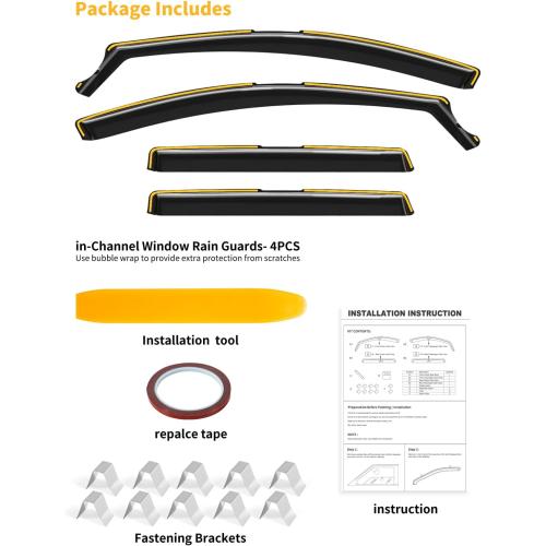 in-Channel Window Rain Guards Fit for Honda CRV (CR-V) 2017 2018 2019 2020 2021 2022, Extra Durable Window Visors Window Deflectors Vent Visors Vent Shades Car Accessories-4 pcs