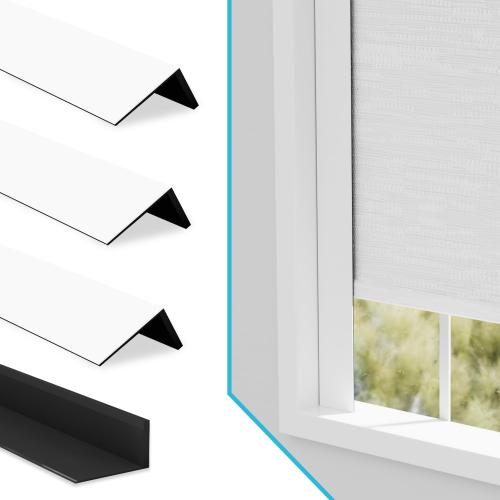 Light Blocking Strips, Light Blockers for Window Shades and Blinds, Block Light Along The Sides Blackout Side Tracks for Bedroom, White 4 Pcs