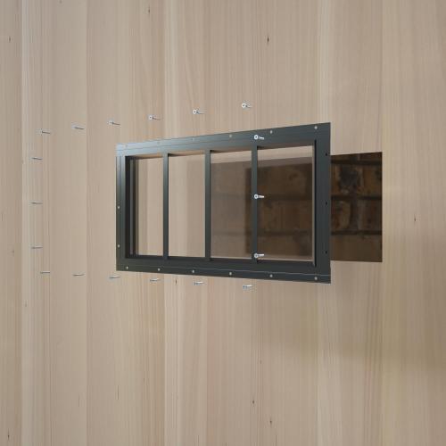 Size 10x23 2 Pack Color white  Shed Windows 10x23, Transom Window Fixed Design with Tempered Glass for Playhouses, Sheds, Garage and Chicken Coops