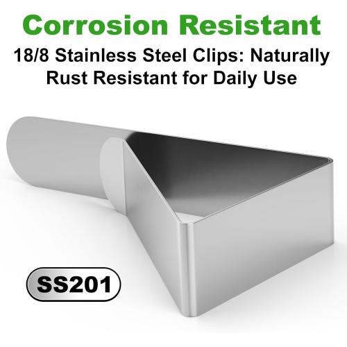 32 Pack Tablecloth Clips Heavy Duty, 2.95x1.77 Stainless Steel Rust Proof Tablecloth Clips for 2 Thick Tables - Anti-Slip Pads Home Restaurant Picnic