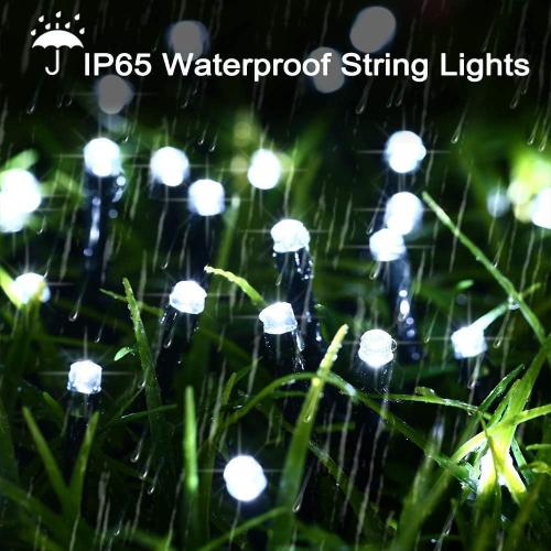 Joomer Battery Christmas Lights, 33ft 100LED Fairy Lights Battery Operated Timer 8 Modes Waterproof for Outdoor Home Garden Party Holiday Christmas Trees Decoration (White)