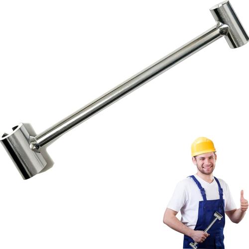 Door Hinge Gap Adjusting Wrench Tool, Upgraded Rolled Steel Door Hinges Adjustment Tool, 14-19mm Gap Adjusting Wrench, Rust-Proof Door Jamb Hinge Jig for Residential, Fire Doors, Light Sliver