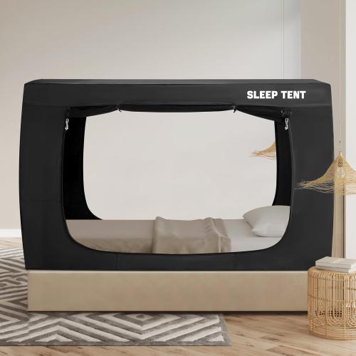 Bed Tent Twin Bed Canopy Tents for Kid and Adult - Portable Dream Tent Indoor Sleeping 93% Blackout Tents