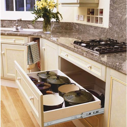 Soft Close Drawer Slides 18 Inch (1 Pair), OCG Full Extension Ball Bearing Side Mount Drawer Slides for Cabinets with Face Frame, with Rear Mounting Brackets