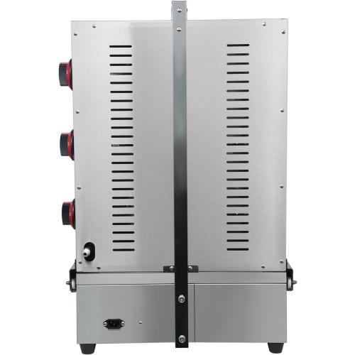 3 Burners Shawarma Grill Machine Commercial Vertical Rotisserie Grill Gyro Meat Doner Kebab Machine for Kitchen Restaurant