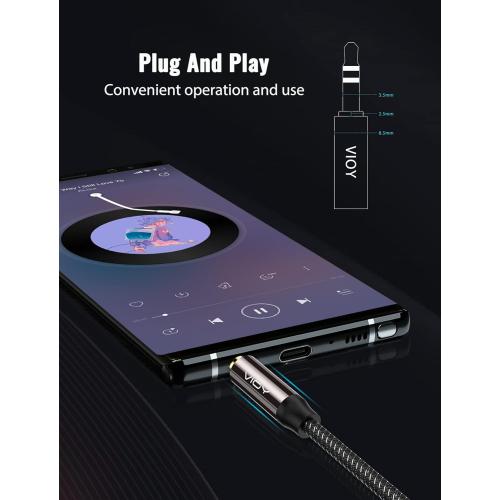 VIOY Aux Cable (20 ft), [Copper Shell, Hi-Fi Sound] 3.5 mm Male to Male Braided Auxiliary Cord Compatible with Headphone, Smartphone, Home/Car Stereo, Speaker, Echo & More