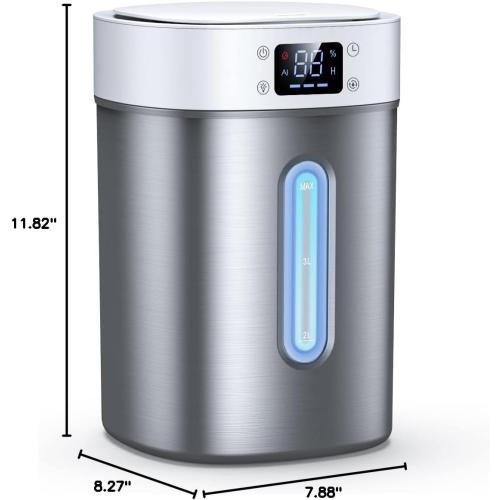Stainless Steel Humidifier for Bedroom & Large Room,4L Easy to Clean Cool Mist Humidifier, Mold Free & Dishwasher Safe Water Tank, Essential Oil Diffuser for Baby Nursery, Plants, Home