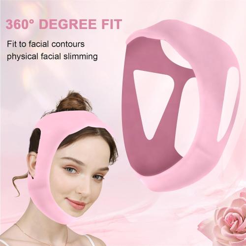 Anti Snoring Chin Strap for CPAP Users,V-Line Mask/Chin Strap for Sleeping,Chin Strap for Women,Reusable Face Strap,Chin Up Patch,V-Shaped Belt,Shaped Face Mask for Sagging (Pink)