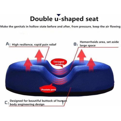 Best to Buy Memory Foam Donut Ring Comfort Foam Medical Seat Cushion for Hemorrhoid, Sciatic Nerve, Pregnancy Tailbone Pain (Black)