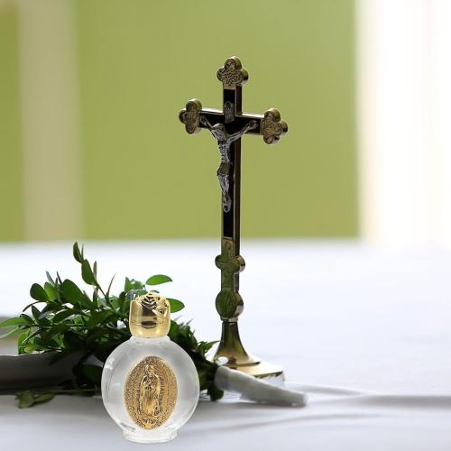 VILLCASE 2pcs Glass Holy Water Bottle, Decorative Bottles Holy Water Container, Religious Empty Oil Containers for Catholic Christian Party Church