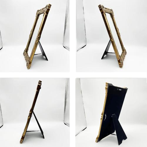 Gold Vintage Mirror 8x14 Inch, Antique Ornate Decorative Mirror for Desk & Wall, Small Vanity Mirror for Makeup Wall Decor, Antique Gold