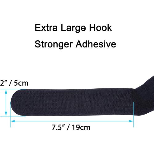 Extra Large 4 Pack 2 x 37 Inches Hook and Loop Strap, Reusable Fastening Cable Tie Down Straps by Wisdompro - Reusable, Durable Functional Cinch Cable Straps for Your Home, Office, Workspace