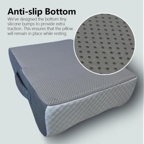 White & Grey Leg Elevating Pillow Leg Elevation Pillow for Legs/Knee/Ankle Post Surgery Memory Foam Cooling Fabric Eases Legs/Feet/Calves Pressure Speeds Post Surgery Recovery