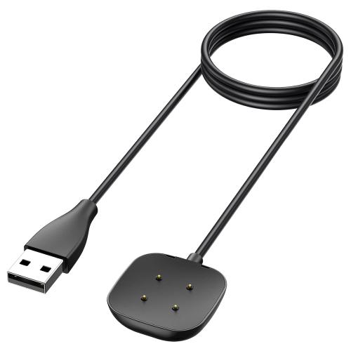 Vancle Charger Cable for Fitbit Versa 4 / 3, Sense 2, 3.3Ft USB Charging Cable with Magnetic Dock Stand