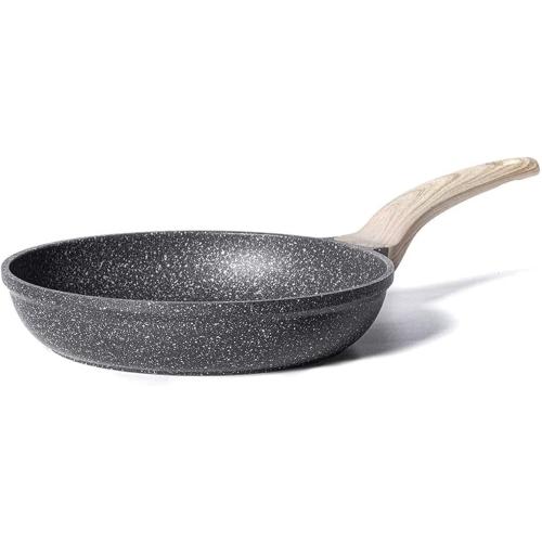 CAROTE Nonstick Frying Pan Skillet,Non Stick Granite Fry Pan Egg Pan Omelet Pans, Stone Cookware Chef's Pan, PFOA Free,Induction Compatible(Classic Granite, 8-Inch)