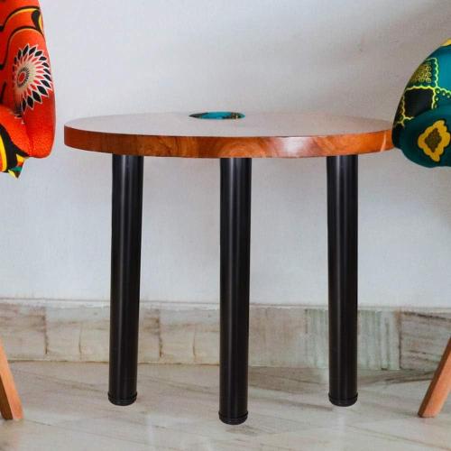 QLLY  Adjustable Metal Bench Legs, Coffee Table Leg, End Table Leg, Furniture Leg Set, Set of 4 (Black)