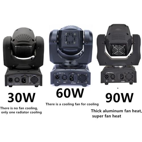 Stage Lights Moving Head Lights 8 Gobos 8 Colors 11 Channels 60W Spotlights DMX 512 with Sound Activated for Wedding DJ Party Stage Lighting 2PCS