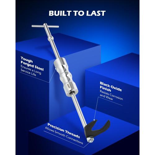 OMT Inner CV Axle Puller Tool Set with 5/8-18 Slide Hammer & Adapter | Inner CV Joint Removal Tool Kit | Front Wheel Drive Axle Puller Set Compatible with Taurus Sable FWDs from 1986 to 2021