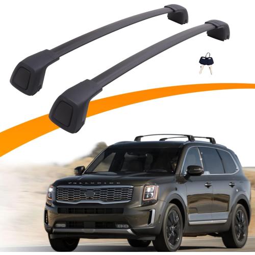Snailfly Upgraded Roof Rack Cross Bars Fit for 2019-2025 Kia Telluride S SX SX-P EX Lockable Crossbars for Ski Kayak Bike Basket (Except X-Line and X-Pro)