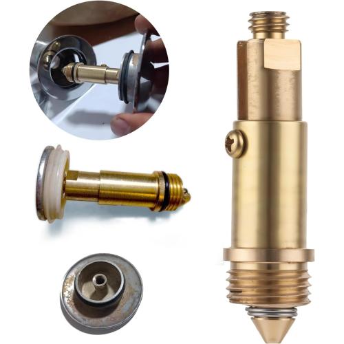2 Pcs Basin Sink Clicker Pop Up Tub Drain Stopper Sink Pop Up Stopper Pop Up Bolt Basin Bath Sink Drain Click Clack Replacement Plug Bolt Spring Brass Push Spring Plug for Most Sink Tub Basin Drain