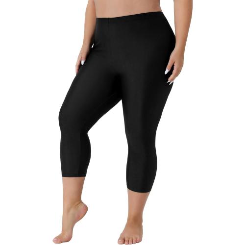 ATTRACO Swim Pants for Women High Waisted Swim Capris Swim Shorts Swimming Leggings