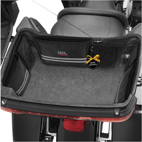 KEMIMOTO Motorcycle Rear Trunk Organizer Hard Liner Bag Compatible with Street Glide Road King Road Glide Trike 2014-2024 2025