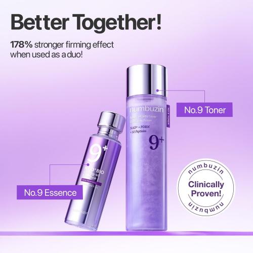 numbuzin No.9 NAD  Salmon PDRN Glow Boosting Toner, Hydrating & Firming Toner for Wrinkles, Fine Lines & Dull Skin, Peptides & Salmon PDRN for Radiance, Korean Skincare 5.07 fl oz