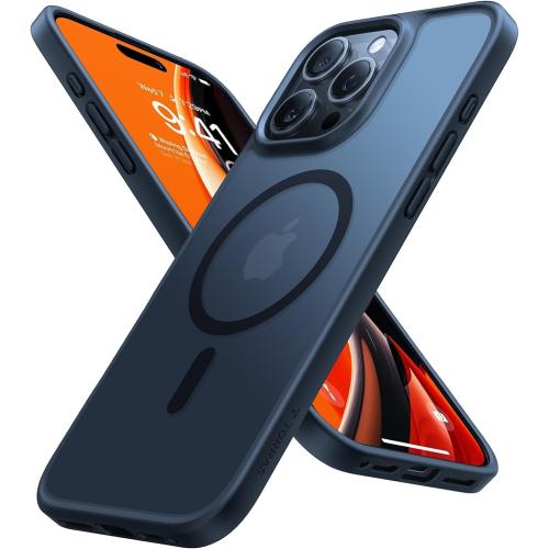 TORRAS Magnetic Shockproof for iPhone 16 Pro Max Case, [Fit for MagSafe] [Military-Grade Drop Tested] Translucent Slim Protective for iPhone 16 Pro Max Case Anti-Fingerprint Anti-Scratch, Black