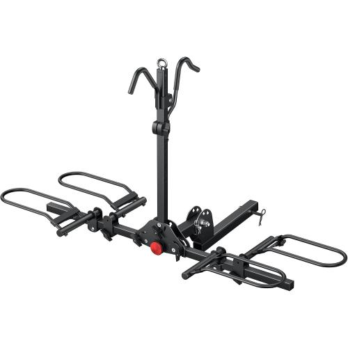 Young Bike Rack Hitch for Car - 200LB 2-Bike Rack Hitch Mount Platform Style Hitch Bike Rack，Smart Tilting & Easy Fold for Car SUV with 2 Inch Receiver，Bike Carrier Fits Up to 5-inch Fat Tire