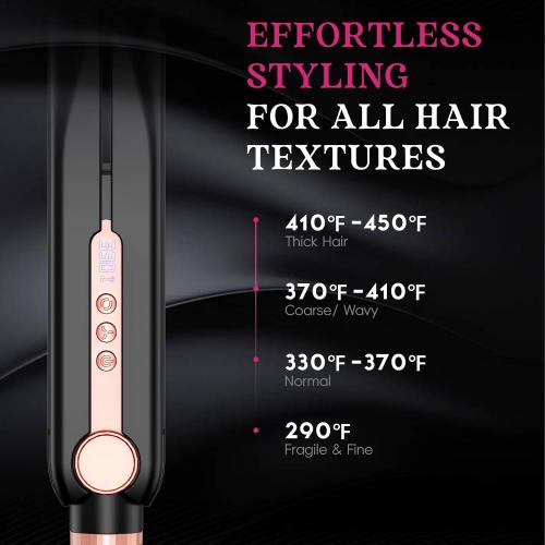 Airflow Styler, Titanium Flat Iron Hair Straightener, Professional Curling Iron with Cooling Air Vents to Lock in Style