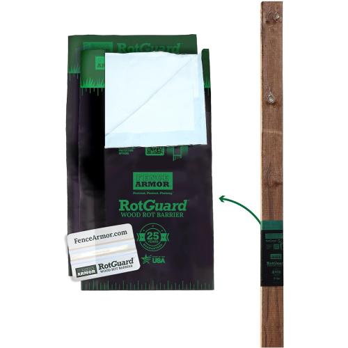 RotGuard™ 4x4 Series – Heavy Duty Fence Post Base Protector, Ultimate Protection Against Moisture, Rot, and Wood Damage, 25-Year Guarantee (2 Pack)