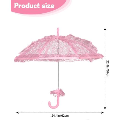 Mini Lace Embroidery Parasol for Kids   Vintage Bridal Umbrella for Wedding Flower Girls, Small Decorative Lace Parasol for Tea Party
