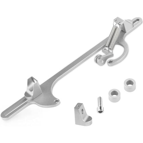 Throttle Cable Bracket 4150 4160 Series Throttle Brackets Billet Adjustable Aluminum (Silver)