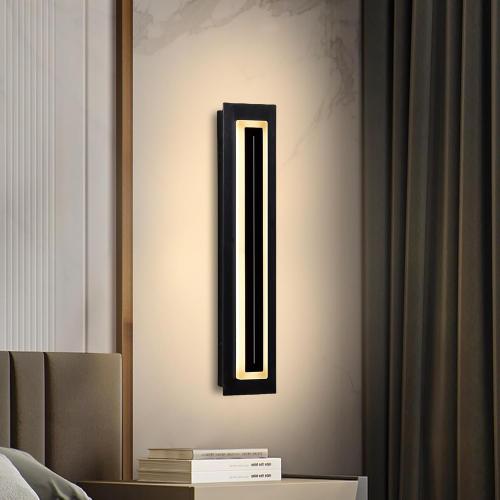 Large Outdoor Wall Sconces, Dimmable LED Exterior Porch Light IP65 Waterproof, 23W Modern Outdoor Lights for House Garage Patio Front Door Entryway, 3000K