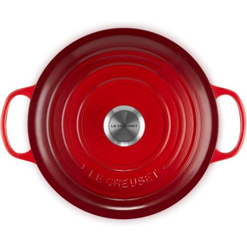 (blue) Le Creuset Enameled Cast Iron Signature Deep Round Oven, 6.5 qt., Cerise