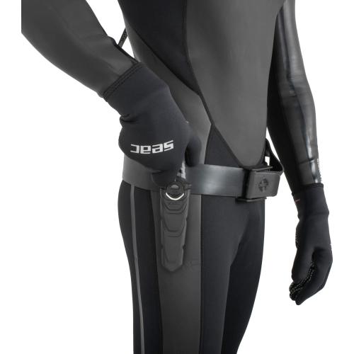 SEAC Unisex Rapid Daga Safety Knife for Diving and Underwater Fishing Stainless Steel 10 5 cm, Black, Standard UK